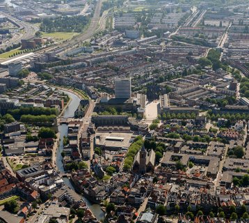 luchtfoto binnenstad