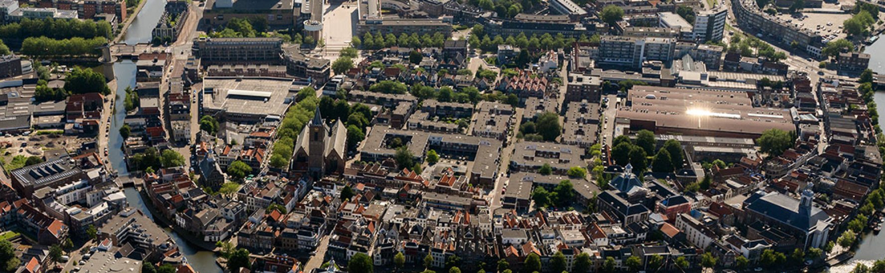 luchtfoto binnenstad