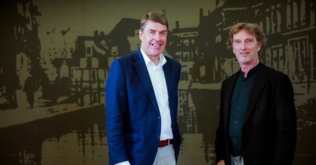 Pieter Sneep en Wethouder Frans Hamerslag